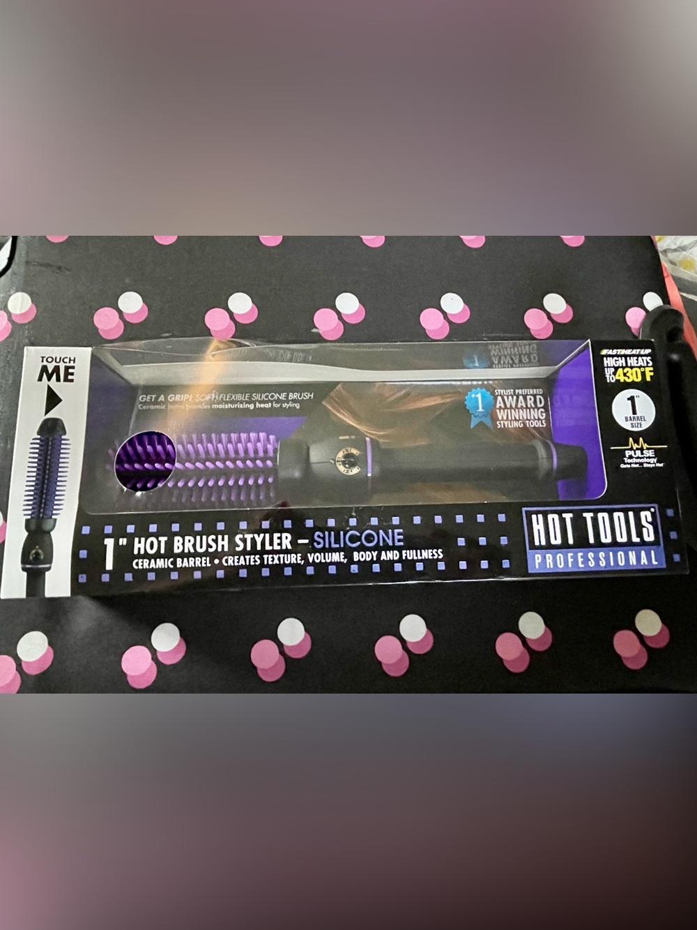 NIB Hot Tools Pro Hot Silicone 1” Brush Styler